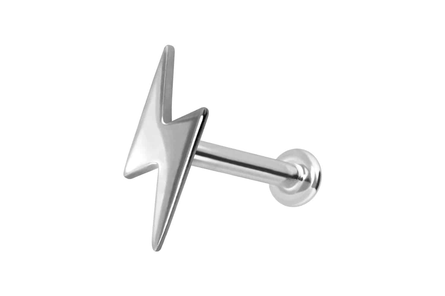 14 Karat Gold Labret Piercing mit Push Fit BLITZ